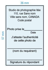 Étampe personnalisée - photo passeport - Eos 55 Encre Noir