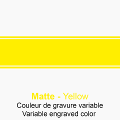 Plastic Reverse LaserMark Matte Engraved Yellow - sample