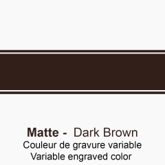 Plastic Reverse LaserMark Matte Engraved Dark Brown - sample