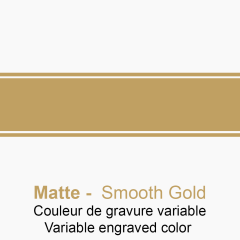 Plastic Reverse LaserMark Matte Engraved Smooth Gold - sample