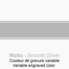 Plastic Reverse LaserMark Matte Engraved Smooth Silver - sample