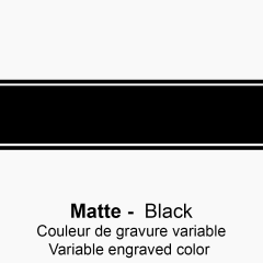 Plastic Reverse LaserMark Matte Engraved Black - sample