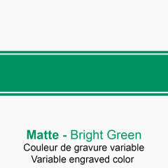 Plastic Reverse LaserMark Matte Engraved Bright Green - sample