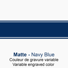 Plastic Reverse LaserMark Matte Engraved Navy Blue - sample