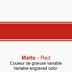 Plastic Reverse LaserMark Matte Engraved Red - sample