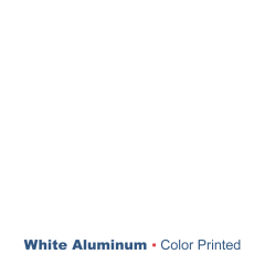 plaque signalétique - aluminium imprimé - Blanc 0.5mm - 0.02"