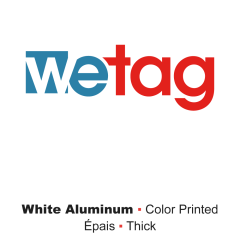 metal printed white aluminum Wetag