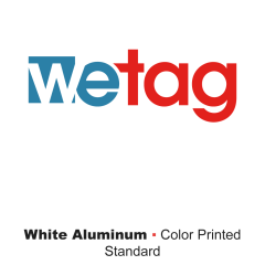 metal printed white aluminum Wetag
