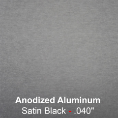 Anodized Aluminum - Satin Black - 0.040 pouces | 1.15 mm - sample