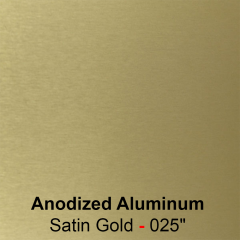 Anodized Aluminum - Satin Gold - 0.025 pouces | 0.63 mm - sample