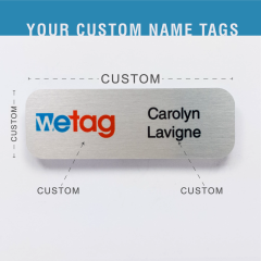 Custom name tags made in Canada