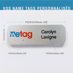 Name tag - Métal - Forme Standard - Inspiration 109